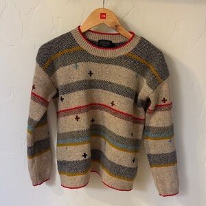 Pendleton Beige Multicolor Striped Sweater